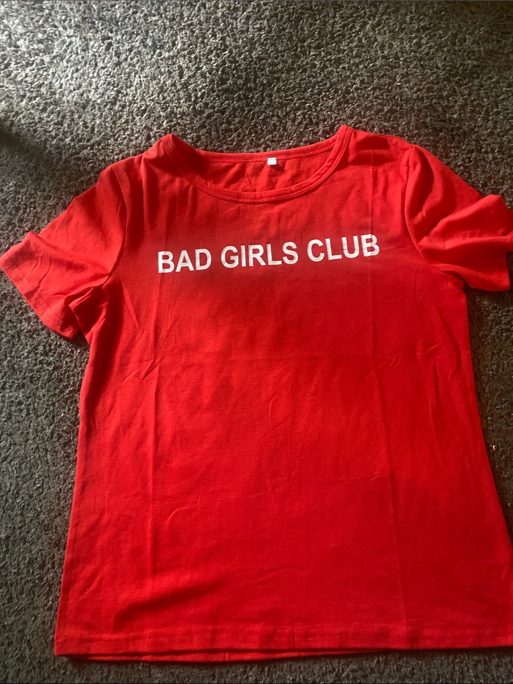 BAD GIRLS CLUB Red Graphic Short Sleeve Tee